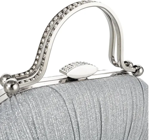 Miniatura 6 de YYW Bolso de noche para mujer, embrague de boda con cadena y bolsos de noche
