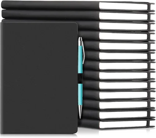 Miniatura 17 de Laumoi 7 Pack Hardcover Journal Notebooks Bulk A5/A4/B5 Journaling Notebook Wide Ruled PU Leather Ruled Lined Journals with Pen Holder for School
