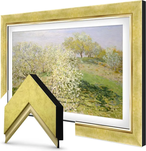 Miniatura 8 de Marco de TV Premiere Deco con chip de color bronce contemporáneo de 3 pulgadas (32, 43, 50, 55, 65, 75, 85 pulgadas) compatible solo con televisores