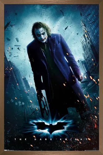 Miniatura 10 de Trends International DC Comics Movie - The Dark Knight - The Joker - Póster de pared de una hoja, 14.725 x 22.375 pulgadas, versión premium sin marco