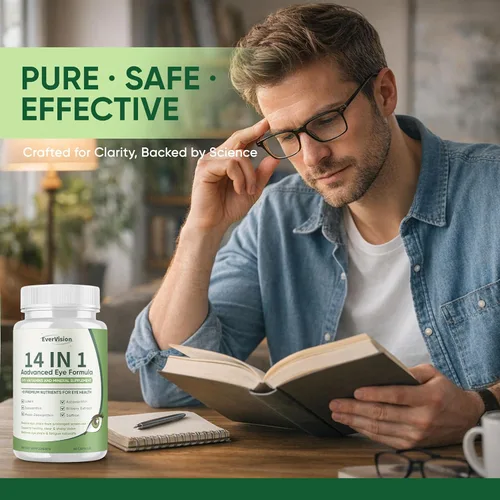 Miniatura 7 de Fórmula avanzada 14 en 1, suplemento ocular con luteína, zeaxantina, astaxantina, extracto de arándano y zinc, suplemento mineral y vitamina ocular