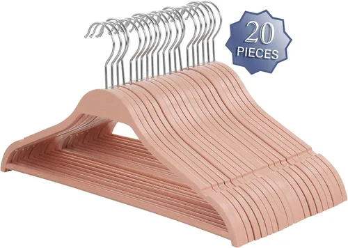 Miniatura 2 de Elama Home 20 piezas Perchas biodegradables en rosa (ELH-20)
