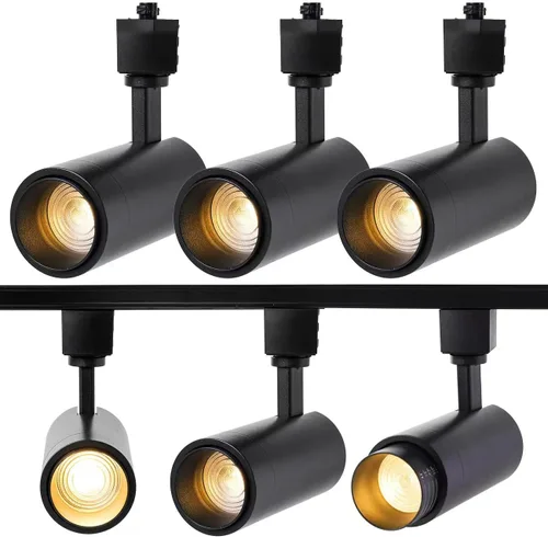 Cabezales de iluminación LED H de 15 W, accesorios de luces LED con zoom para obras de arte de acento, luz de pista lineal tipo H -4000 K, luz Negro