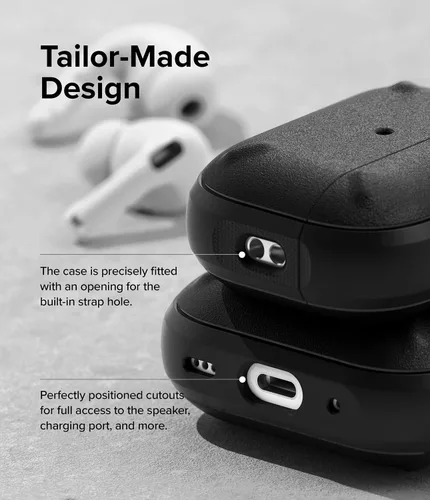 Miniatura 8 de Ringke Onyx [Se siente bien en la mano] Compatible con AirPods Pro de 2ª generación, tecnología antihuellas que evita manchas grasas, agarre Negro