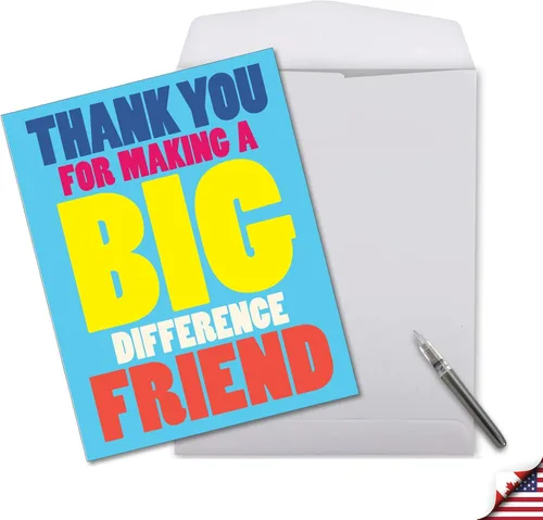 Miniatura 6 de NobleWorks - Tarjeta de felicitación de agradecimiento humorística jumbo de nosotros de 8.5 x 11 pulgadas con sobre (paquete de 1) gran gran