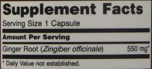 Miniatura 2 de Raíz de jengibre 550 mg 100 cápsulas (paquete de 2)