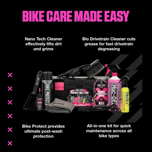 Miniatura 8 de Muc Off Ultimate - Kit de limpieza para bicicletas, kit imprescindible para limpiar, proteger y lubricar tu bicicleta, incluye limpiador