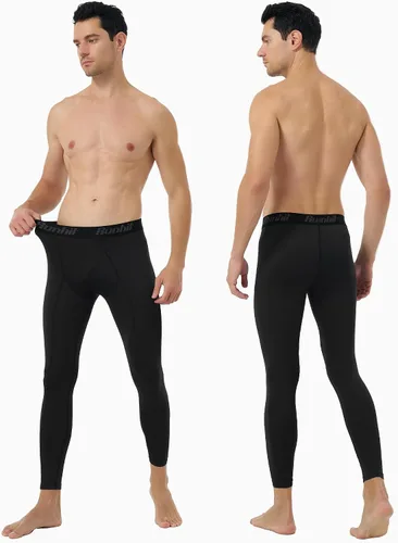 Miniatura 2 de Runhit Pantalones de compresión para hombre, mallas para correr, leggings de entrenamiento, pantalones atléticos de capa base para deportes, yoga