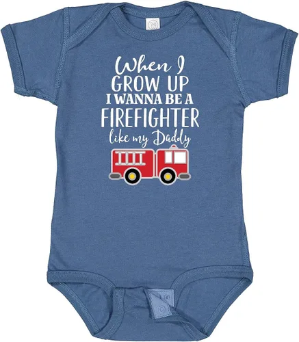 Miniatura 34 de inktastic Body de bebé Future Firefighter Like Daddy