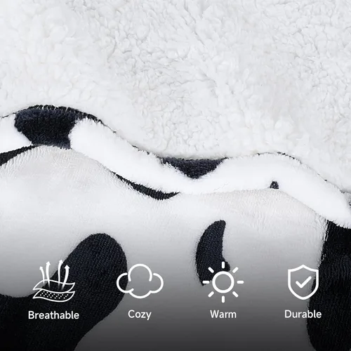 Miniatura 6 de Catalonia Manta Poncho Sherpa Vestible para Adultos Mujeres Hombres, Manta Capa Envolvente con Bolsillo, Cálida, Suave, Acogedora, Cómoda, Regalo