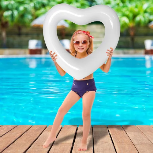Miniatura 6 de ZHUYNXIR Tubo flotante de piscina con forma de corazón, diversión en el agua, juguetes de fiesta en la playa para niños, accesorios de diseño