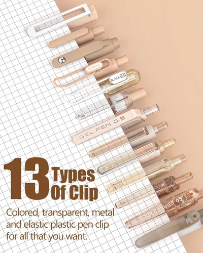 Miniatura 8 de FOUR CANDIES - Paquete de 14 bolígrafos pasteles bonitos, estéticos y retráctiles con tinta de gel negra, punta fina de 0.5 mm, incluye 2 Azul