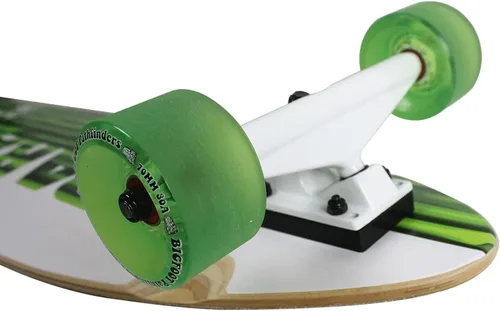 Miniatura 2 de Paradise Longboard Pintail Complete Cruiser - Patineta, bambú blanco/verde, 9.5 x 41 pulgadas