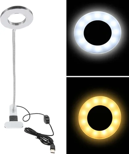 Maquillaje, USB Maquillaje Tatuaje Lámpara LED, Lámparas de Belleza, Microblading Luz Belleza con Abrazadera LED Lámpara de Escritorio para Cejas/