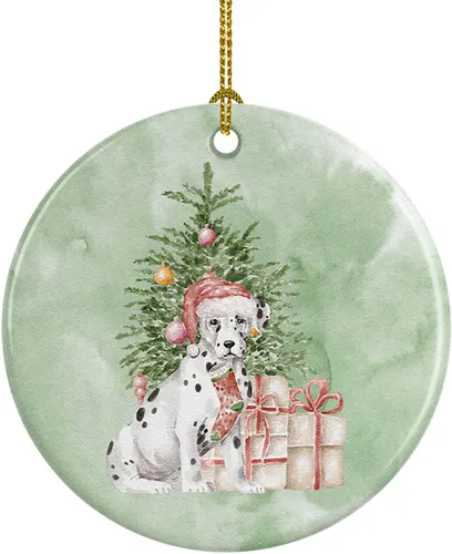 Miniatura 47 de Caroline's Treasures Bulldog, Bulldog inglés #2 y árbol de cerámica adorno colgante para árbol de Navidad, decoración colgante para el hogar