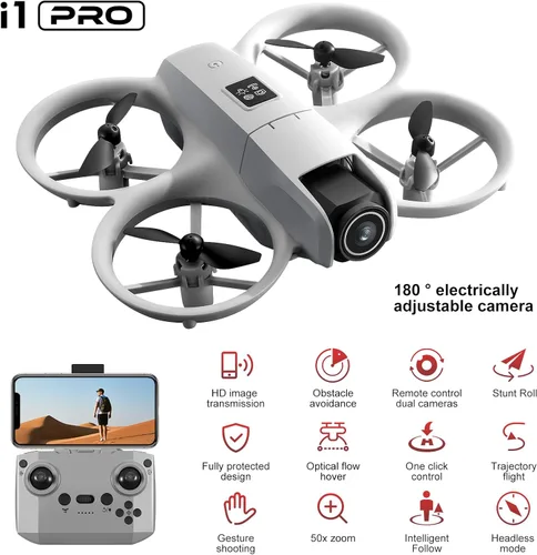 Miniatura 2 de Drone RC con cámara HD para principiantes adultos, menos de 8.78 oz Mini drones ligeros con luces corporales 360° rodante de despegue/aterrizaje