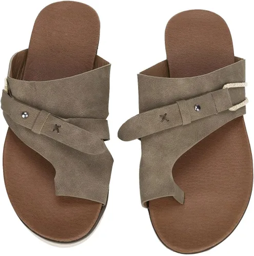 Miniatura 4 de Sandalias ortopédicas para mujer, pantuflas para caminar con soporte de arco, sandalias casuales antideslizantes A4# Caqui
