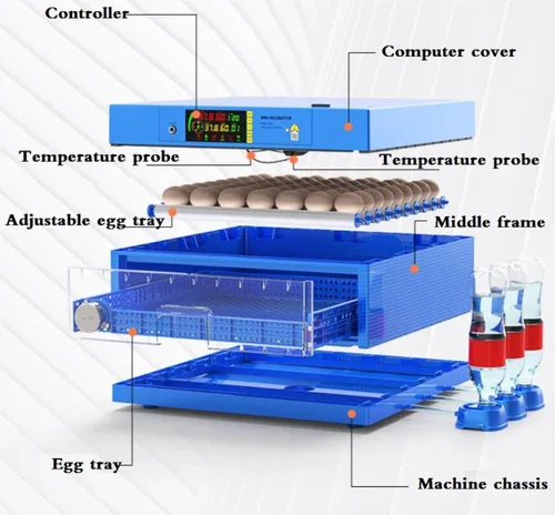 Miniatura 6 de Incubadoras automáticas de huevos de gallina, máquina para criar aves de corral, girado automático de huevos LED de alta eficiencia y control