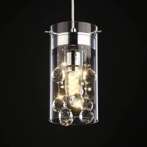 Miniatura 5 de Lámpara colgante de cristal, colgante moderno de isla de cocina, paquete de 3 luces colgantes para isla de cocina, lámpara colgante cromada