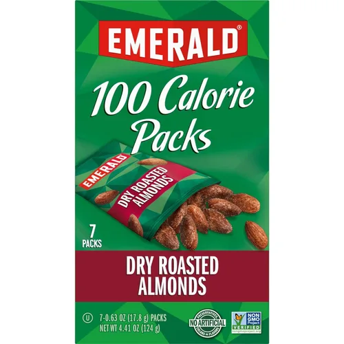 Miniatura 4 de Emerald Nueces secas de almendras tostadas, paquetes de 100 calorías, 7 unidades (paquete de 2)