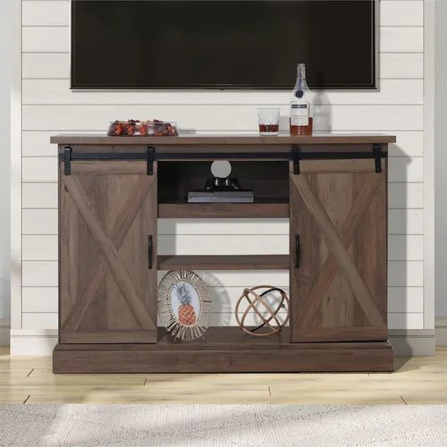 Miniatura 8 de MAISON ARTS Moderno soporte de TV de esquina con centro de entretenimiento de almacenamiento con 2 puertas, mesa de consola multimedia para sala