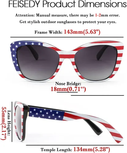 Miniatura 6 de FEISEDY Gafas de sol polarizadas vintage para mujer, estilo Jackie O Cat Eye B2451