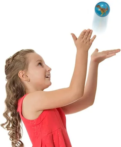 Miniatura 5 de ArtCreativity Bolas de rebote de dinosaurio de 2 pulgadas, juego de 12, bolas para niños con dinosaurio 3D en el interior, juguetes al aire libre