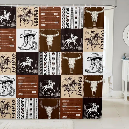 Miniatura 19 de Manfei Cortina de Ducha de Aguacate Lindo Estampado de Aguacate de Dibujos Animados Cortina de Baño para Niños y Niñas Tema de Frutas Cortina