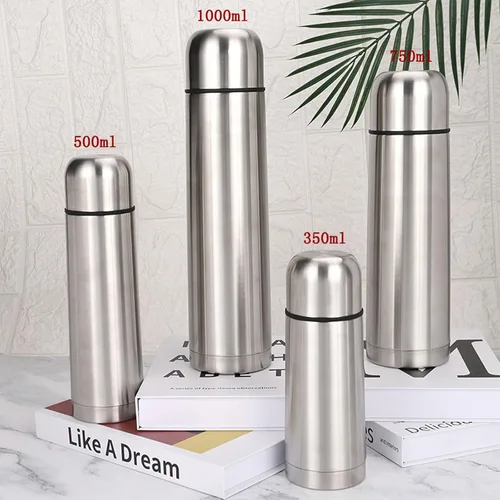Miniatura 9 de Botella térmica aislada con taza, frasco de café de acero inoxidable para bebidas calientes y frías, botella de agua aislada al vacío, taza de viaje
