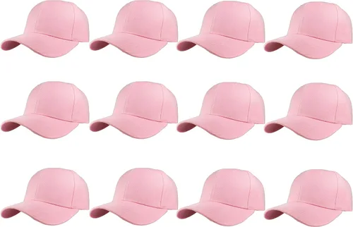 Miniatura 36 de Gorras de béisbol con correa trasera ajustable, lisas, negras, 12