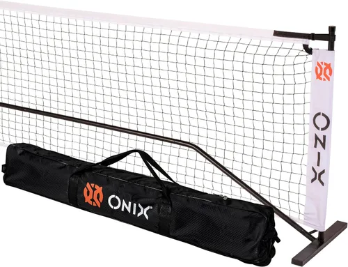 Miniatura 22 de ONIX Pickleball 2 en 1 Juego de red portátil de tamaño reglamentario y red de práctica incluye estuche de transporte con ruedas