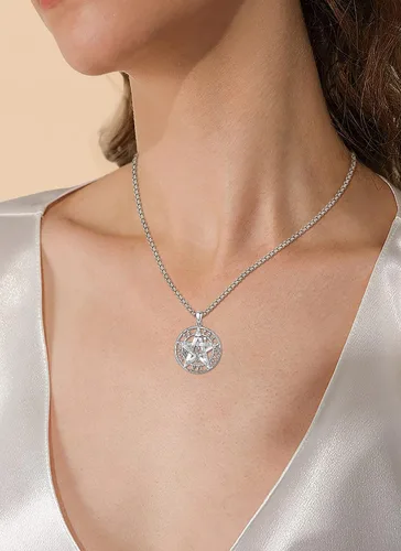 Miniatura 30 de CELESTIA Colgante de plata de ley 925, anillos de tetragrammaton, collar masónico, joyería de pentagrama para mujeres y hombres