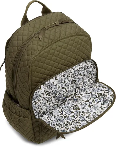Miniatura 5 de Vera Bradley Mochila Campus de Algodón para Mujer, Climbing Ivy Green - Algodón reciclado