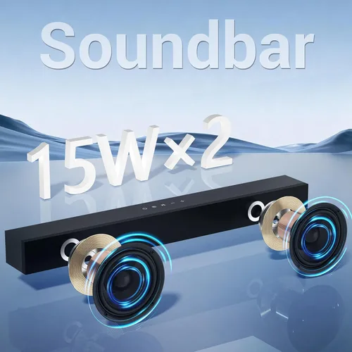 Miniatura 6 de Barra de sonido para TV con subwoofer, altavoz Bluetooth de 60 W, graves profundos, sistema de sonido envolvente de cine en casa de 2.1 canales