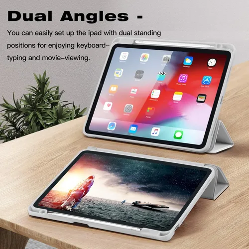Miniatura 5 de Funda para iPad Air de 11 pulgadas M4 2026 8ª generación/M3 2025/M2 2024, iPad Air 5ª/4ª generación de 10.9 pulgadas 2022/2020 con soporte para Gris
