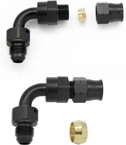 Miniatura 9 de Adaptador de tubo de combustible de línea dura de 10AN macho a 5/8 "(15.9 mm) de diámetro exterior de aluminio negro