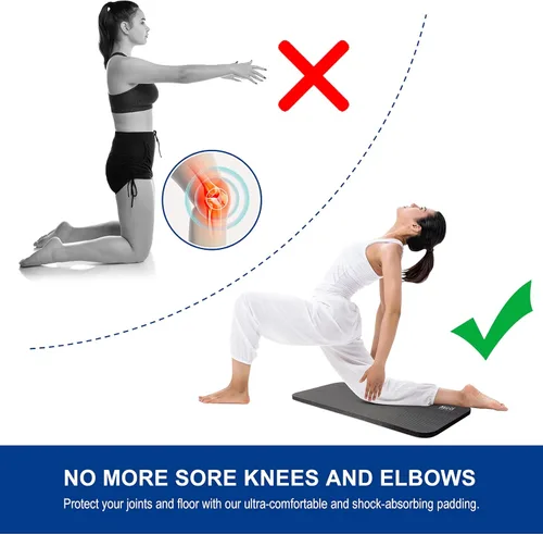 Miniatura 7 de MRO Rodillera de yoga – Rodillera de ejercicio premium – Elimina el dolor durante el entrenamiento en casa – Acolchado adicional y apoyo
