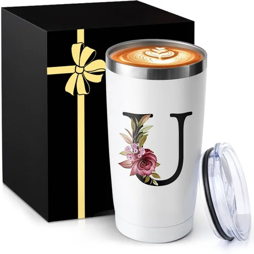 Miniatura 17 de Taza de café aislada de 20 onzas con tapa de acero inoxidable a prueba de derrames y fugas, pesada, grande, reutilizable, térmica, para viajes