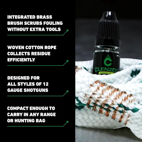 Miniatura 5 de CLENZOIL Field & Range Cobra Bore Cleaner Gun Barrel Cleaning Tool Brass Brush Embedded in Cotton Bore Rope