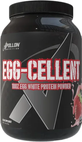 Apollon Nutrition Egg-Cellent - Proteína en polvo de clara de huevo, 0.85 oz, recuperación, crecimiento muscular, para hombres y mujeres, sin