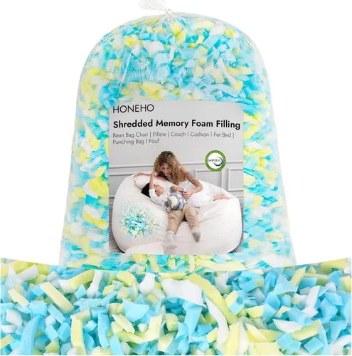 Miniatura 24 de Relleno de espuma viscoelástica de gel triturado de 2.48 libras, cómodo y suave, para almohada refrescante, puf, cama de perro, cojín de sofá