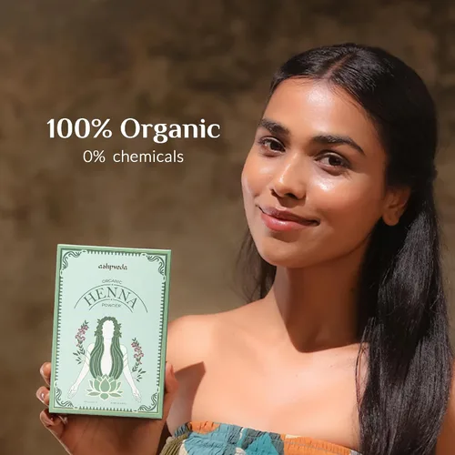 Miniatura 4 de Polvo de henna orgánico para el cabello, triple refinado, secado al sol, natural y herbario Premium Henna en polvo con Shikakai y Bhringraj Sin