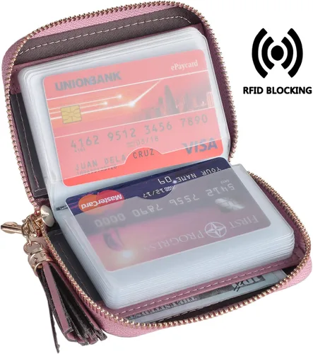 Miniatura 3 de Tarjetero de piel para tarjetas de crédito y carnet de identidad, con tecnología RFID, para mujer