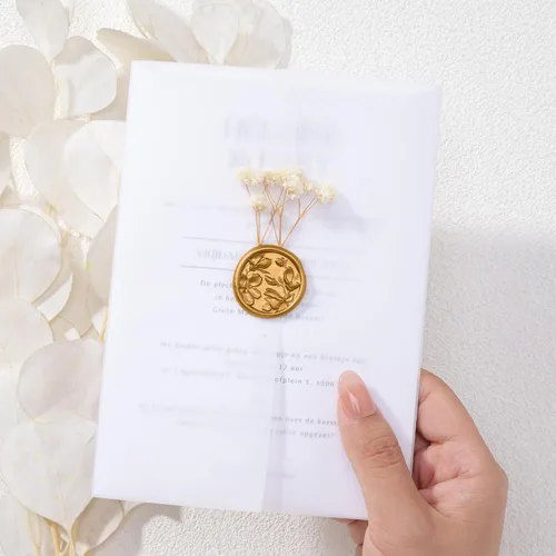 Miniatura 4 de UNIQOOO Adhesivos de sello de cera – (3 diseños en 1 unidad) para invitación de boda, 60 calcomanías autoadhesivas, perfectas para invitación