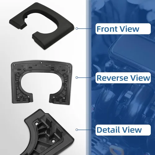 Miniatura 4 de Almohadilla de Repuesto para Portavasos de Consola Central Negro Compatible con Ford F150 2004-2014 Almohadilla para Portavasos de Consola Central