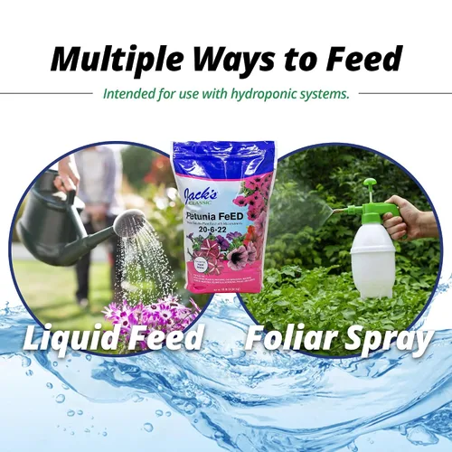 Miniatura 6 de Jack's Classic 20-6-22 Fertilizante soluble en agua de alimentación de petunia con micronutrientes, 10 libras - Proporciona anuales verdes