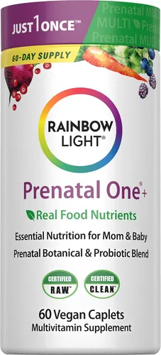 Miniatura 6 de Rainbow Light Prenatal Multivitamin One + para mujeres 30 capletas Nutrición esencial para mamá y bebé Nutrientes de alimentos reales