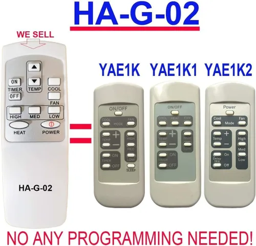 Miniatura 2 de Reemplazo GE Aire Acondicionado Control Remoto YAE1K YAE1K1 YAE1K2