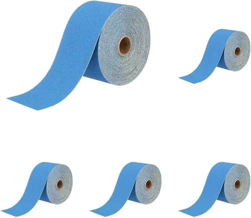 Miniatura 26 de 3M 3M-36142 Hookit disco abrasivo azul multi-agujero, 3" 80 Grado