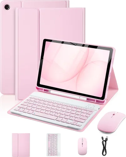 Miniatura 9 de Funda de teclado para Samsung Galaxy Tab A9 Plus de 11.0 pulgadas (SM-X210/X215/X216/X218), teclado desmontable recargable con cubierta de puerto